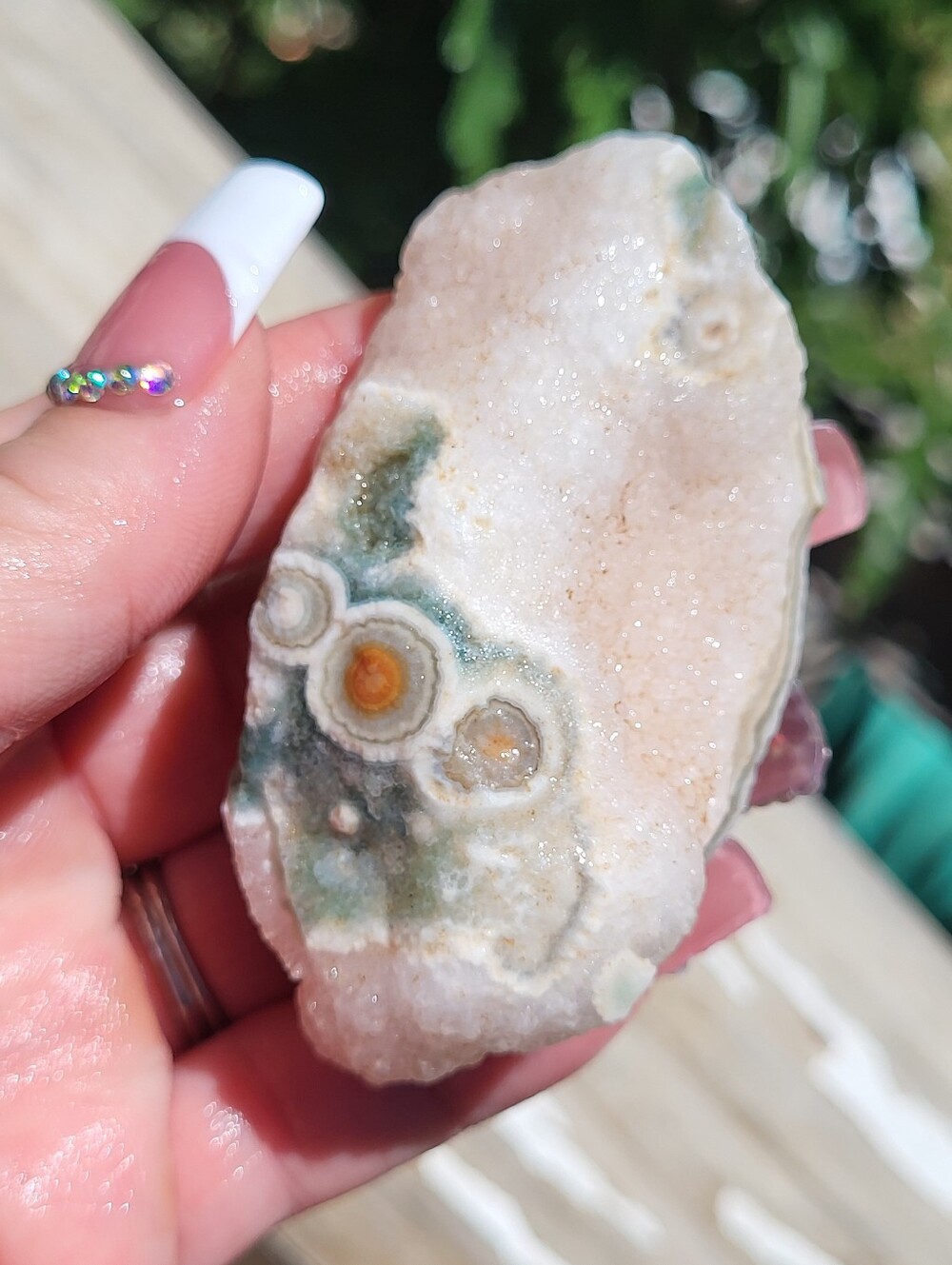 8th veing Ocean Jasper Orbicular freeform